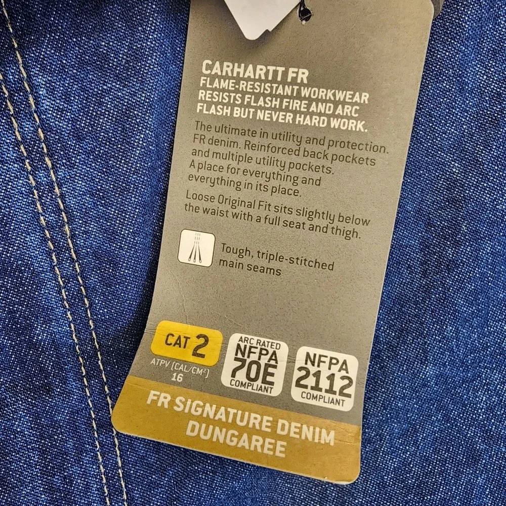 NEW Carhartt FR Jeans Mens 46X30 Flame Resistant Utility‎ Work Blue FRB13-DNM